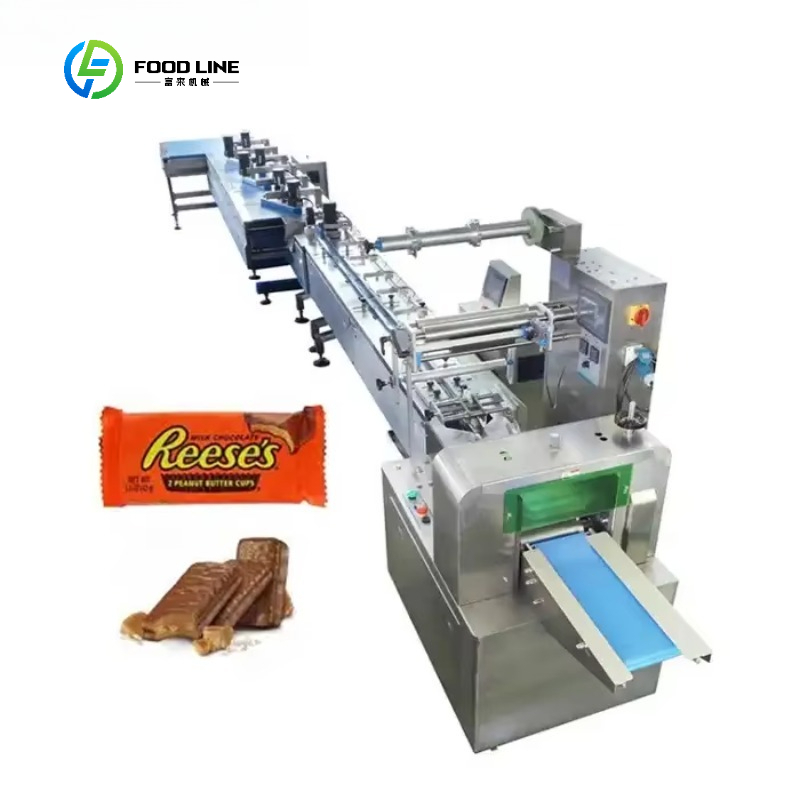 Protein Bar - เครื่องบรรจุภัณฑ์แบบอัตโนมัติแนวนอนสำหรับเค้ก ช็อกโกแลต ลูกอม โปรตีนบาร์ ราคาประหยัด