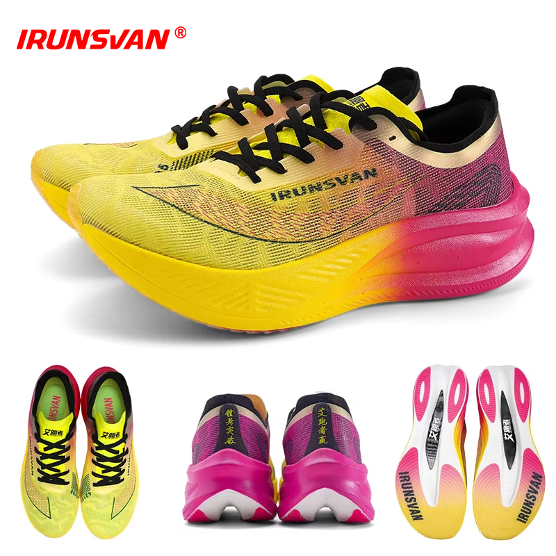Trail Mix - รองเท้าวิ่งมาราธอน IRUNSVAN รุ่นไนลอนคาร์บอนเพลท สำหรับผู้ชาย น้ำหนักเบา รองรับแรงกระแทก
