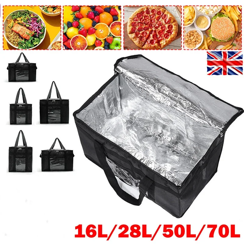Food Snacks Delivery - 16L-70L ฉนวนความร้อน Tote กระเป๋าขนาดใหญ่ Cooler การจัดส่งซิปความร้อน