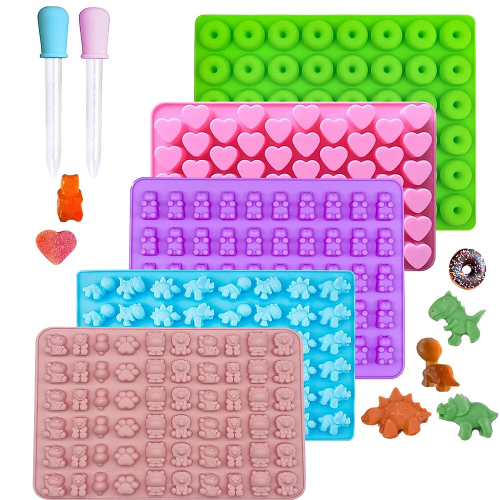 Gummy Bear แม่พิมพ์ซิลิโคนมินิ - Gummy Candy บทวิจารณ์และราคา