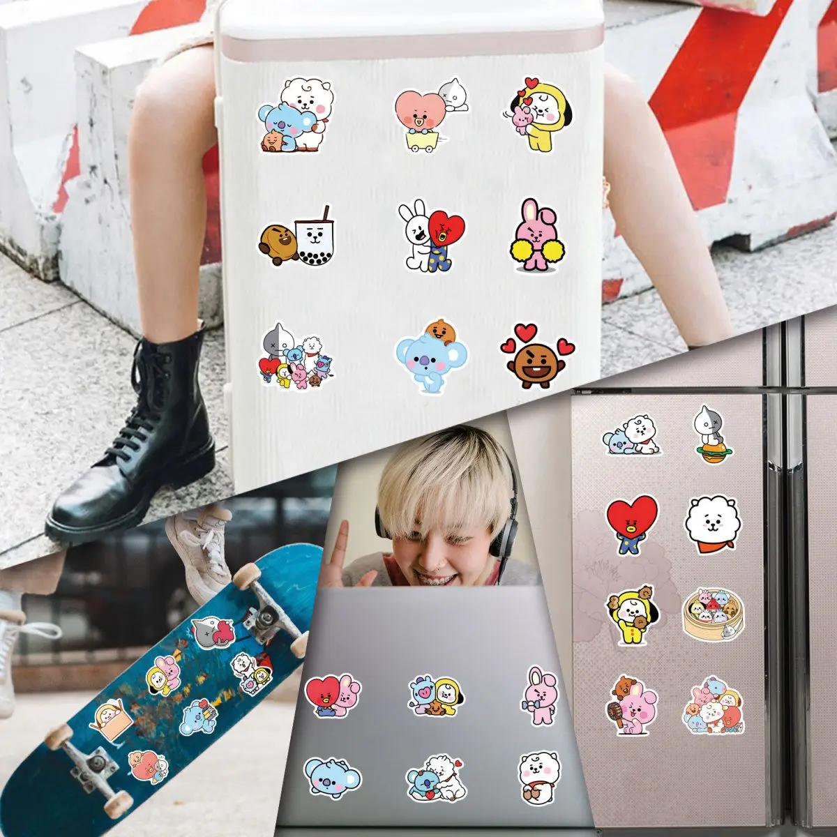 100/200 ชิ้น สติกเกอร์ BT21 Ch - Cookies Pack บทวิจารณ์และราคา