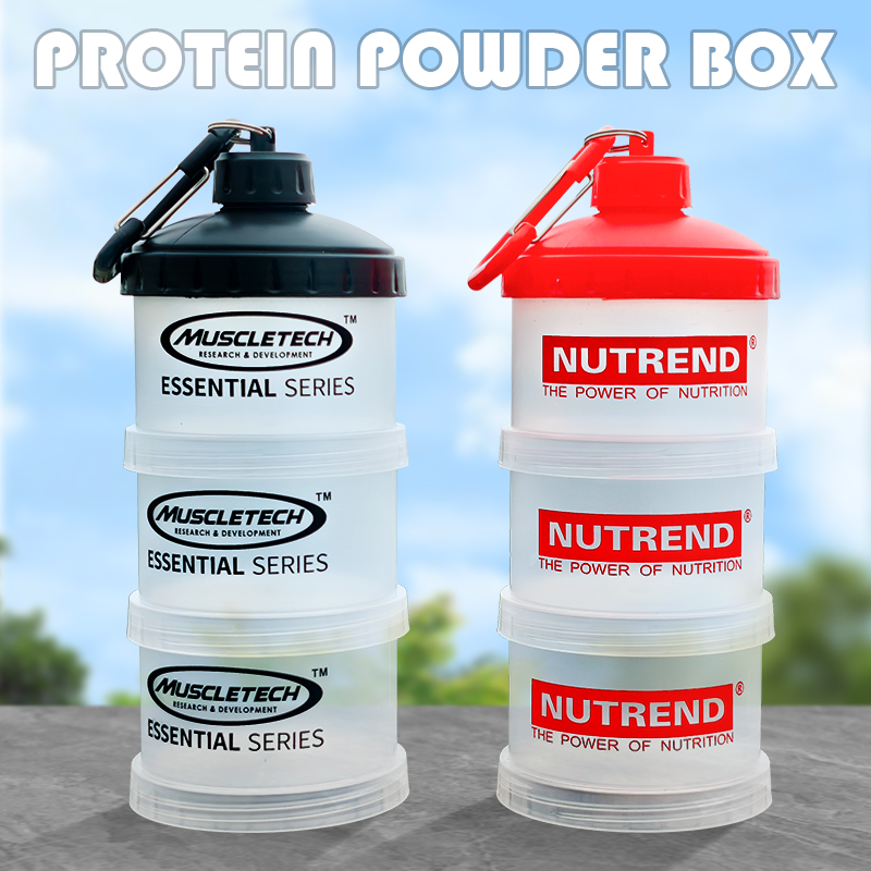 3 ชั้นแบบพกพากล่องผงโปรตีนช่อง - Healthy Snacks Food บทวิจารณ์และราคา