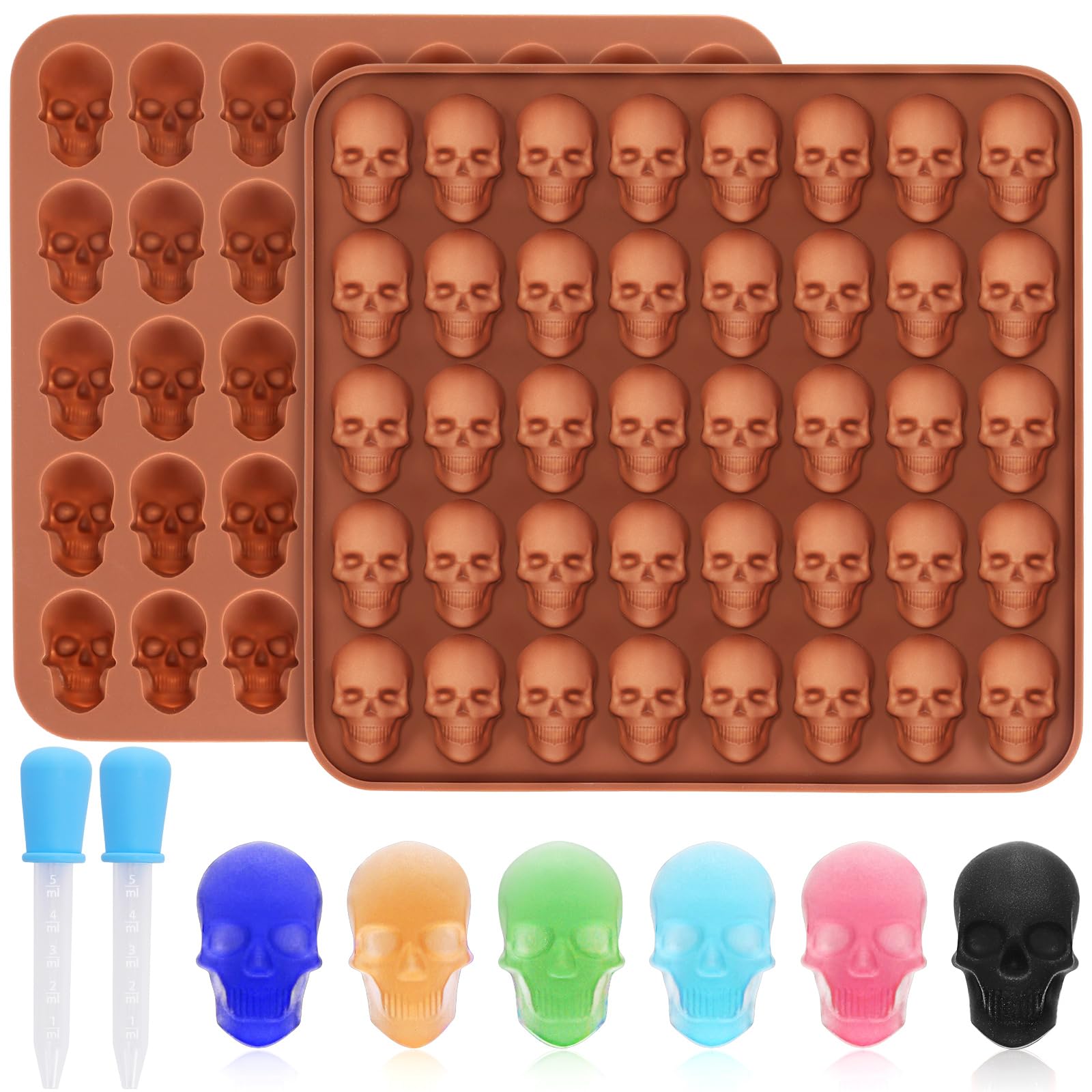แม่พิมพ์ช็อกโกแลตรูปหัวกะโหลกข - Gummy Candy บทวิจารณ์และราคา