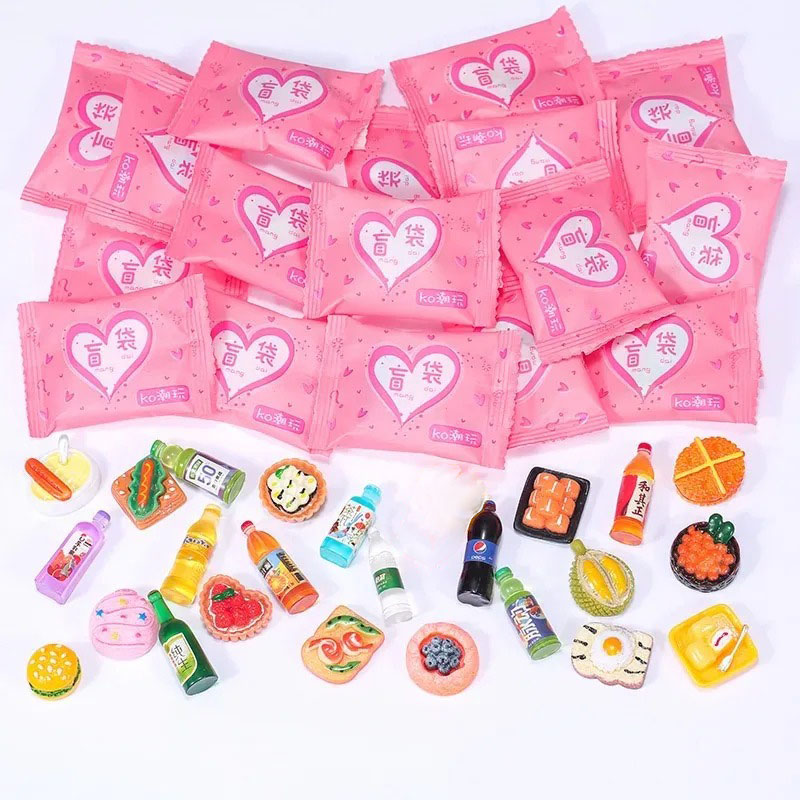 ของเล่นจำลองอาหารจิ๋วแบบสุ่ม ข - Food Snacks Drinks บทวิจารณ์และราคา